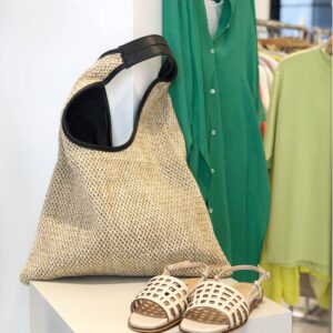 Rattan Wicker Woven Large Capacity Straw Shoulder Bag