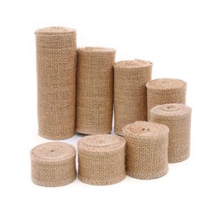 2M Natural Jute Burlap Hessian Ribbon Home Decor Rolls