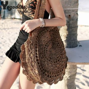 Bohemian Straw Rattan Summer Shoulder Bag