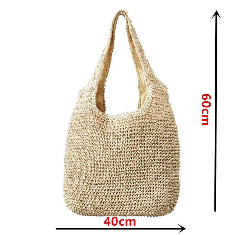 Vintage Summer Straw Woven Shoulder Bag - Image 6